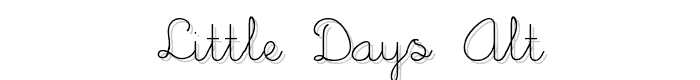 Little Days Alt font